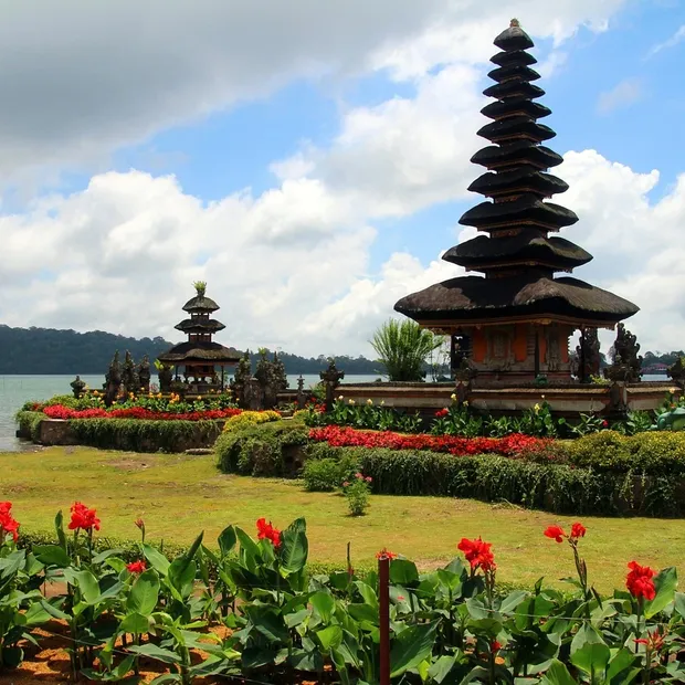 Tanah Lot Temple. You can tell it was a rainy day
